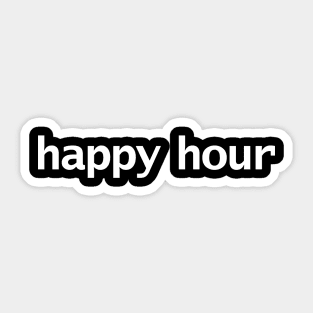 Johnny Depp Happy Hour Minimal Typography White Text Sticker